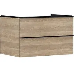 hansgrohe Xelu Q Waschtischunterschrank 54076670 780x485x550mm, 2 Schubkästen, Eiche Natur, mattschwarz