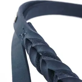 Hunter Verstellbare Führleine Solid Education cognac Leder, geflochten, robust, weich, Größe: 13/200