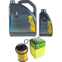 Filter Set Inspektionspaket 6 Liter Original Motoröl 5W-40 MB 229.5 MANN-FILTER Ölfilter