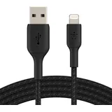 Belkin Lightning Lade/Sync Kabel 3m, ummantelt, mfi zert, schwarz