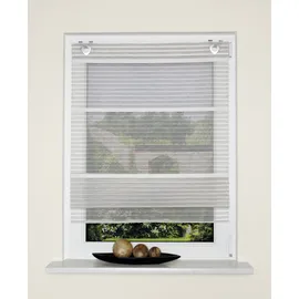 HOME WOHNIDEEN Raffrollo HOME WOHNIDEEN "JÖRG" Gr. 1, grau (taupe), B:45cm H:130cm, Obermaterial: 100% Polyester, Raffrollos, Magnetrollo JÖRG mit Querstreifen