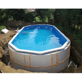 KWAD Poolwandisolierung Pool Protector T60 für Ovalformbecken 730 x 360 x 132 cm 32 St.