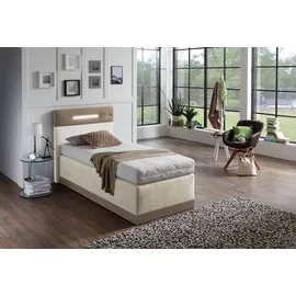 Westfalia Schlafkomfort Boxspringbett, mit LED-Beleuchtung beige