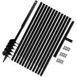 vidaXL Hand-Erdbohrer mit Griff 120 mm Verlängerungsrohr 13 m