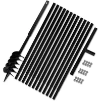 vidaXL Hand-Erdbohrer mit Griff 120 mm Verlängerungsrohr 13 m