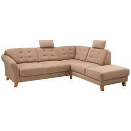 Home Affaire Ecksofa »Trondheim L-Form« mit Federkern braun