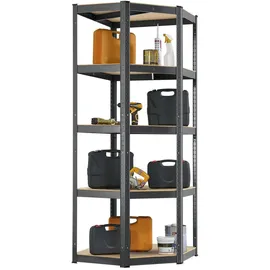Juskys Eckregal MDF 15 Böden Grau