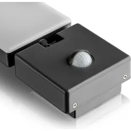 sebson LED Aussenleuchte Bewegungsmelder 15W 900lm kaltweiß 5800K schwenkbar IP65, Außenwandleuchte Sensor 9m / Grau/Weiß