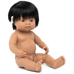 miniland dolls Babypuppe südamerikanischer Junge ohne Kleidung, mit Hörgerät