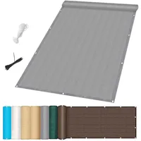 Balkon Sichtschutz 85 x 190 cm Atmungsaktiv Sonnenschutz Balkonumspannung Ohne Bohren, Uv-Schutz Reißfest Windschutz Balkon Sichtschutz für für Balkongeländer, Grau