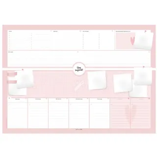 Nova MD Schreibtischunterlage aus Papier mit 50 Blatt zum Abreißen - Hochwertige Schreibunterlage im Format DIN A2, Papierunterlage für Kinder und Erwachsene