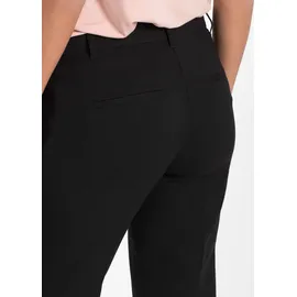 bonprix Anzughose BONPRIX, Damen, Gr. 40, N-Gr, schwarz, Web, Obermaterial: 76% Polyester, 22% Viskose, 2% Elasthan, gepflegt, unifarben, slim fit lang, Hosen Anzughose, Slim fit Passform, mit Stretchanteil, mit Bügelfalte