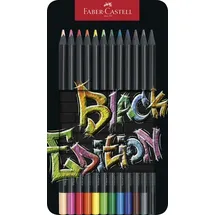 Faber-Castell Buntstifte Black Edition 12er Metalletui