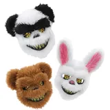 KarnevalsTeufel Gruselige Tiermasken für Erwachsene – Plüsch-Horrormasken Auswahl: Bär, Panda oder Hase – Bärenmaske Pandamaske Hasenmaske Ideal für Partys und Kostüm-Events Einheitsgröße (Hase)