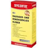 SYCOFIX Raufaser- und Renoviervlies Kleber 1kg, Kleister für Raufaser-, Vliestapeten, Renovier-, Malervlies, Glasgewebe und vielen Tapetenarten. Bürsten- Wandklebetechnik, Kleister- Spritzgeräte