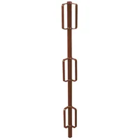 Schake Eckgeländerpfosten 15 x 42 cm Braun/Metall