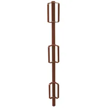 Schake Eckgeländerpfosten 15 x 42 cm Braun/Metall