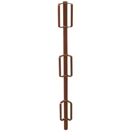 Schake Eckgeländerpfosten 15 x 42 cm Braun/Metall