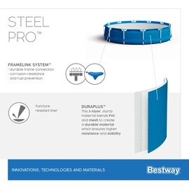 BESTWAY Steel Pro Frame Pool 305 x 76 cm
