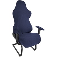 BTSKY Gaming-Stuhlhussen, ergonomisch, dehnbar, für Büro- und Computerstuhl, auch für Liegesessel, Rennstil, Marineblau (Stühle Nicht enthalten)