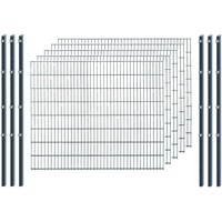 Arvotec Doppelstabmattenzaun 23 - 104, (Set, 11 St.) H/L: 163 cm, x 10 m grau Zaunelemente Zäune Garten Balkon