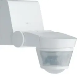 Hager EE870 Außenbewegungsmelder Komfort 220/360° IP55 weiß.Außenbewegungsmelder zur Beleuchtungssteuerung in gewerblichen Gebäuden und