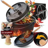 gusskönig Dutch Oven 9 l ohne Füße 2in1