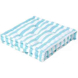 Homescapes Kissenbezug Gestreift 50 x 50 cm Blau