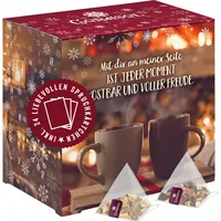 Corasol Pyramiden-Tee-Adventskalender Teebeutel Adventskalender Mit dir an meiner Seite für Paare mit 24 x 2 Teemischungen im Pyramidenbeutel (178 g)