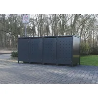 SRM Design 4 Mülltonnenboxen Modell No.1 Anthrazit komplett RAL7016