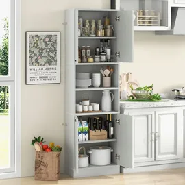Costway Küchenbuffet 190 cm Hellgrau