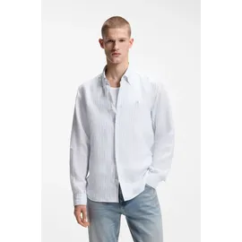 Boss Leinenhemd Regular Fit Blau XXL