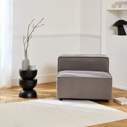Sessel ohne Armlehne, mit Sitzfläche aus wasserabweisendem Stoff, Kollektion sense