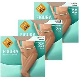 NUR DIE Feinstrumpfhose 3 Paare beige L