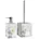 Badaccessoire-Set Grau/Weiß