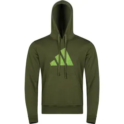 Hoodie ADIDAS PERFORMANCE "Perfo Script Graphic Hoody" Gr. L, grün, Sweatshirts, Herren, L, Obermaterial: 100% Baumwolle