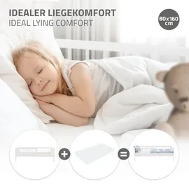 ML-Design Jugendbett ML-DESIGN 80 x 160 cm Kiefer weiß