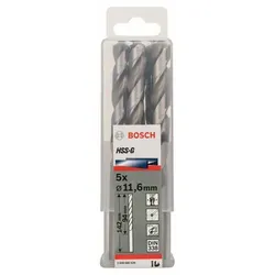 Metallbohrer HSS-G, DIN 338, 11,6 x 94 x 142 mm, 5er-Pack