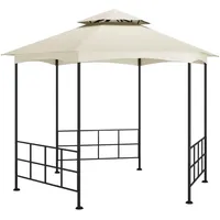 VidaXL Pavillon mit Seitenwänden 3,1x2,7 m Creme