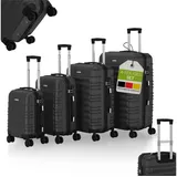 Juskys Rom Koffer-Set 4-tlg. schwarz