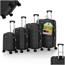 Juskys Rom Koffer-Set 4-tlg. schwarz
