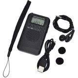 Radio portatile Mini radio tascabile con altoparlante FM/AM Ricevitore stereo digitale DSP con sveglia e timer per casa e passeggiate all'aperto