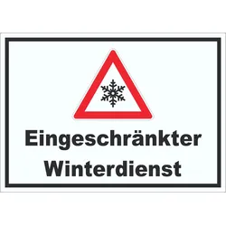 Eingeschränkter Winterdienst Aufkleber A4 (210x297mm)