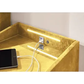 MID.YOU Nachtschrank MOON 47 x 61 x 46 cm Gelb/Gold
