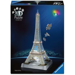 Ravensburger Spiel 3D Puzzle Iconics: Eiffelturm - mit Licht