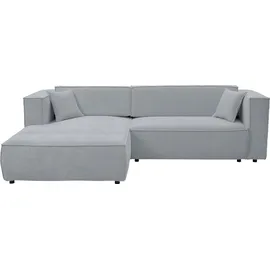 werk2 Eckcouch Cord 2-Sitzer Grau