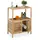 Relaxdays Badregal, Walnussholz, HBT: 86 x 67,5 x 35,5 cm, Badschrank mit 2 Türen, 2 Ablagen, Badezimmer & Küche, Natur