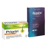 Priorin Neu Kapseln bei Haarausfall + Regaine Frauen Schaum