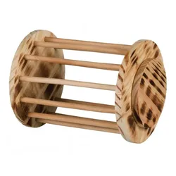 Trixie Heuraufe Rolle aus geflammtem Holz