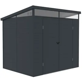 vente-unique Gartenhaus 4 x 1 m Anthrazitgrau